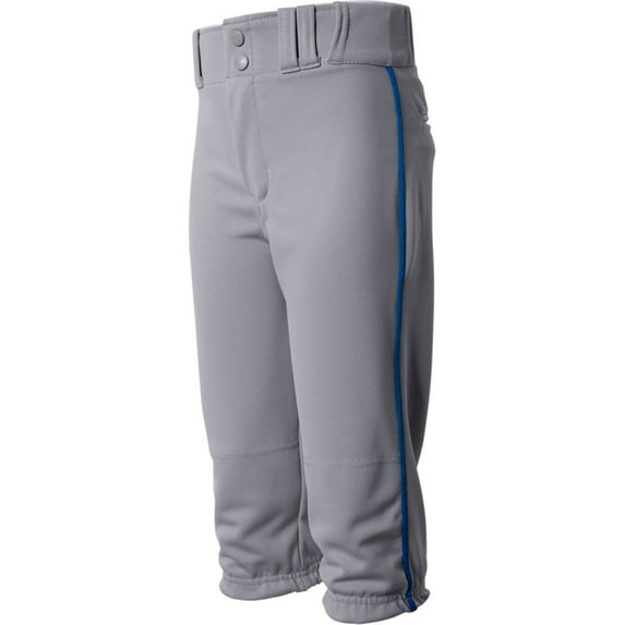 Wire2wire Youth Tournament Piped Knicker Baseball Pant Grey/Royal M