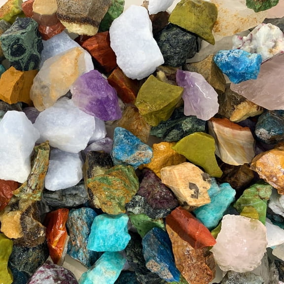 WireJewelry 1.5 lbs of Bulk Rough Madagascar Stone Mix - Large Natural Rough Stone and Crystals for Tumbling