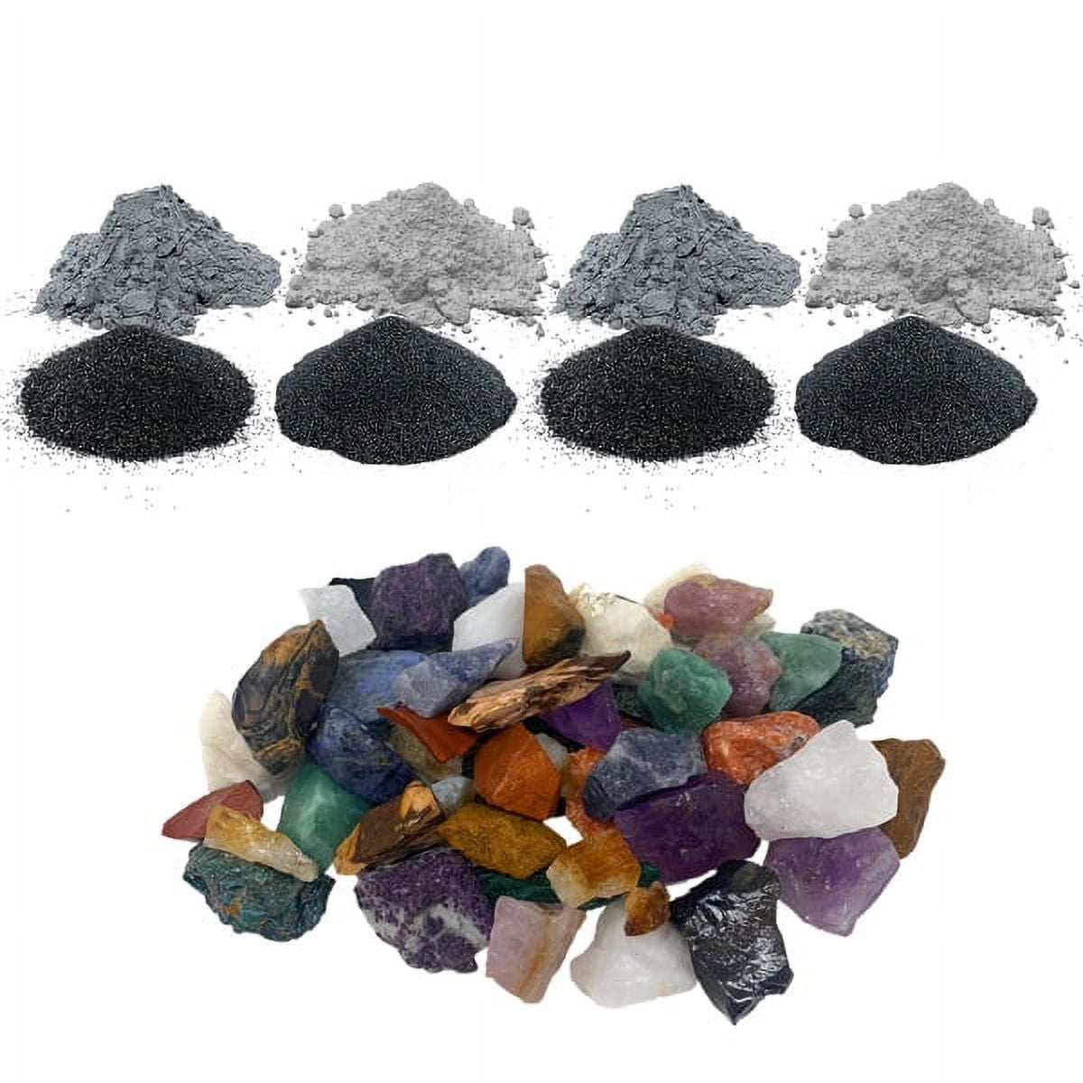  10 LBS Total Weight Rock Tumbler Grit Set, 4 Step Tumbling  Media Refill-Coarse/Medium/Pre-Polished/Final Polish, Silicone Carbide  Polisher Grit for Any Rock Tumbler, Rock Polisher, Stone Polisher : Toys &  Games