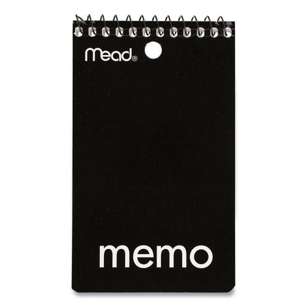 Wirebound Memo Pad With Wall-Hanger Eyelet, Medium/college Rule, Randomly Assorted Cover Colors, 60 White 3 X 5 Sheets | Bundle of 10 Each