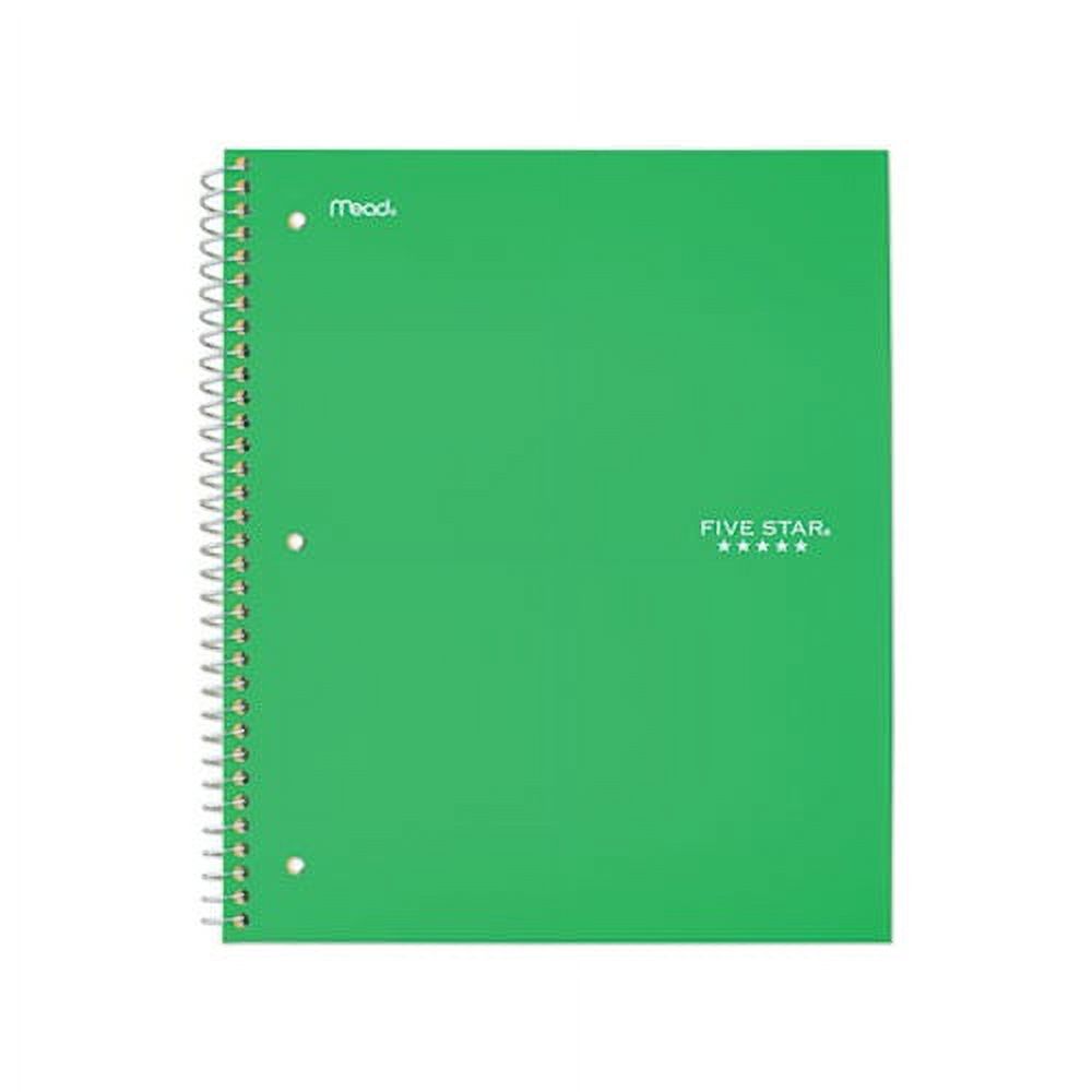 Wirebound Notebook 1 Subject, Medium/College Rule, Green Cover, 11 x 8.5, 100 Sheets