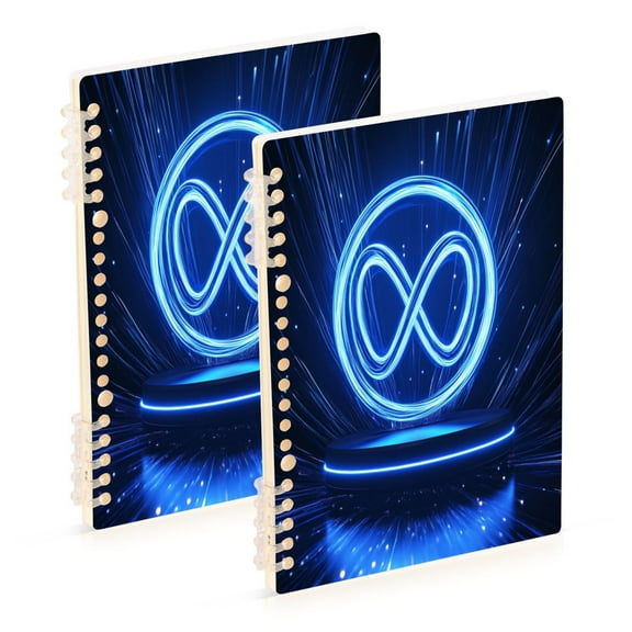 Wirebound Notebook Hardcover Spiral Notebooks An Infinite Loop, 60 Pages, 80 GSM, 5.7 x 8.3in