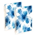 thumbnail image 1 of Wirebound Notebook Hardcover Spiral Notebooks Blue Ink Pattern, 60 Pages, 80 GSM, 5.7 x 8.3in, 1 of 7