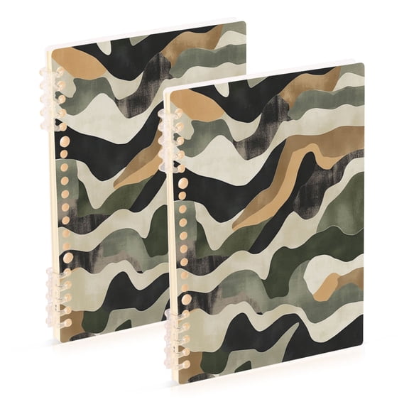 Wirebound Notebook Hardcover Spiral Notebooks Camouflage Pattern, 60 Pages, 80 GSM, 5.7 x 8.3in