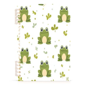 Wirebound Notebook Hardcover Spiral Notebooks Cartoon Frog Pattern, 60 Pages, 80 GSM, 5.7 x 8.3in