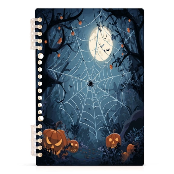 Wirebound Notebook Hardcover Spiral Notebooks Cartoon Style Spider Web, 60 Pages, 80 GSM, 5.7 x 8.3in 1PCS
