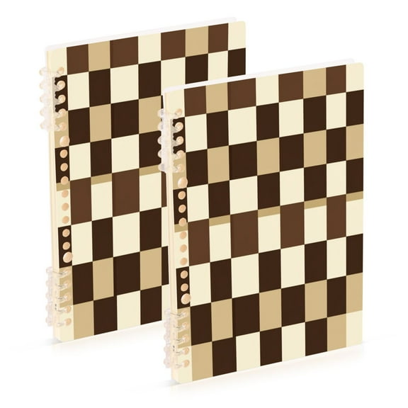 Wirebound Notebook Hardcover Spiral Notebooks Chessboard Pattern, 60 Pages, 80 GSM, 5.7 x 8.3in