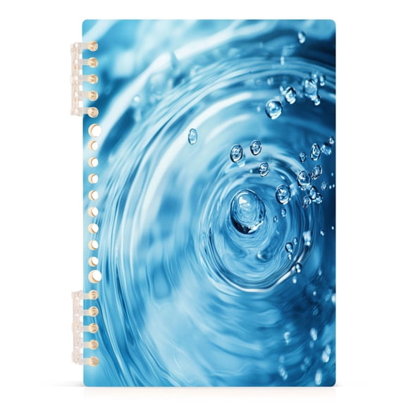 Wirebound Notebook Hardcover Spiral Notebooks Circular Ripple, 60 Pages, 80 GSM, 5.7 x 8.3in