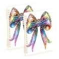 thumbnail image 1 of Wirebound Notebook Hardcover Spiral Notebooks Colorful Bow, 60 Pages, 80 GSM, 5.7 x 8.3in, 1 of 8
