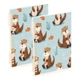 thumbnail image 1 of Wirebound Notebook Hardcover Spiral Notebooks Cute Otters in Various Poses, 60 Pages, 80 GSM, 5.7 x 8.3in, 1 of 7