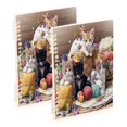 thumbnail image 1 of Wirebound Notebook Hardcover Spiral Notebooks Different Colors and Patterns Cat, 60 Pages, 80 GSM, 5.7 x 8.3in, 1 of 7