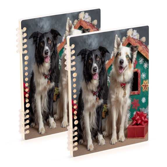 Wirebound Notebook Hardcover Spiral Notebooks Dogs and Doghouses, 60 Pages, 80 GSM, 5.7 x 8.3in