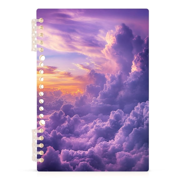 Wirebound Notebook Hardcover Spiral Notebooks Fluffy Clouds, 60 Pages, 80 GSM, 5.7 x 8.3in
