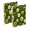 thumbnail image 1 of Wirebound Notebook Hardcover Spiral Notebooks Green Dandelions Pattern, 60 Pages, 80 GSM, 5.7 x 8.3in, 1 of 5
