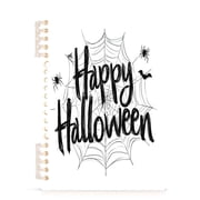 Wirebound Notebook Hardcover Spiral Notebooks Happy Halloween with Spider Web, 60 Pages, 80 GSM, 5.7 x 8.3in 1PCS