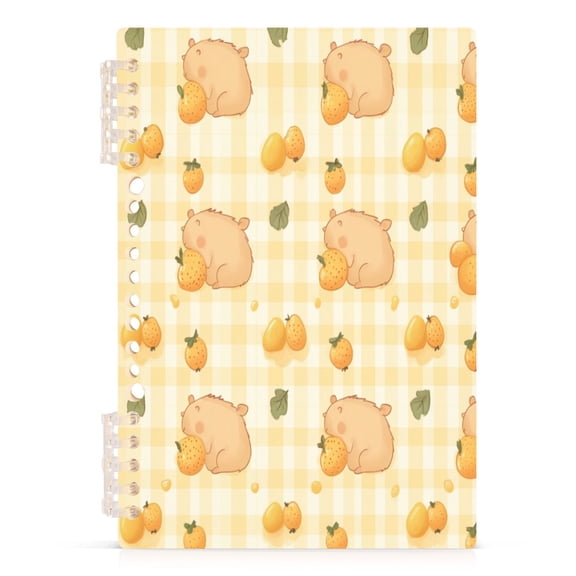 Wirebound Notebook Hardcover Spiral Notebooks Light Brown Capybara, 60 Pages, 80 GSM, 5.7 x 8.3in