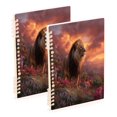 thumbnail image 1 of Wirebound Notebook Hardcover Spiral Notebooks Majestic Powerful Lion, 60 Pages, 80 GSM, 5.7 x 8.3in, 1 of 7