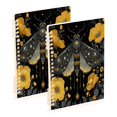 thumbnail image 1 of Wirebound Notebook Hardcover Spiral Notebooks Mystical Moth Pattern, 60 Pages, 80 GSM, 5.7 x 8.3in, 1 of 7