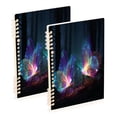 thumbnail image 1 of Wirebound Notebook Hardcover Spiral Notebooks Neon Butterfly, 60 Pages, 80 GSM, 5.7 x 8.3in, 1 of 7