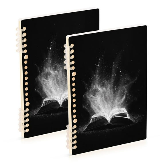 Wirebound Notebook Hardcover Spiral Notebooks Open Book, 60 Pages, 80 GSM, 5.7 x 8.3in