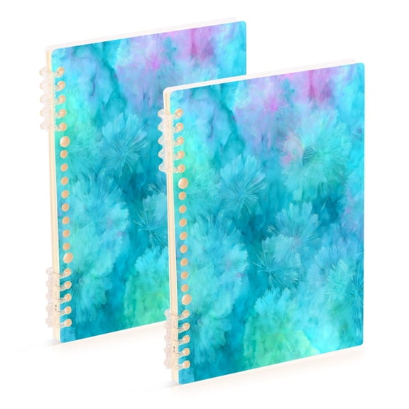 Wirebound Notebook Hardcover Spiral Notebooks Pastel Blue Dandelions, 60 Pages, 80 GSM, 5.7 x 8.3in