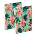 thumbnail image 1 of Wirebound Notebook Hardcover Spiral Notebooks Pink Abstract Floral Patterns, 60 Pages, 80 GSM, 5.7 x 8.3in, 1 of 7