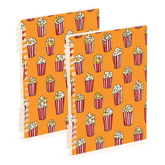 Wirebound Notebook Hardcover Spiral Notebooks Popcorn Pattern, 60 Pages, 80 GSM, 5.7 x 8.3in
