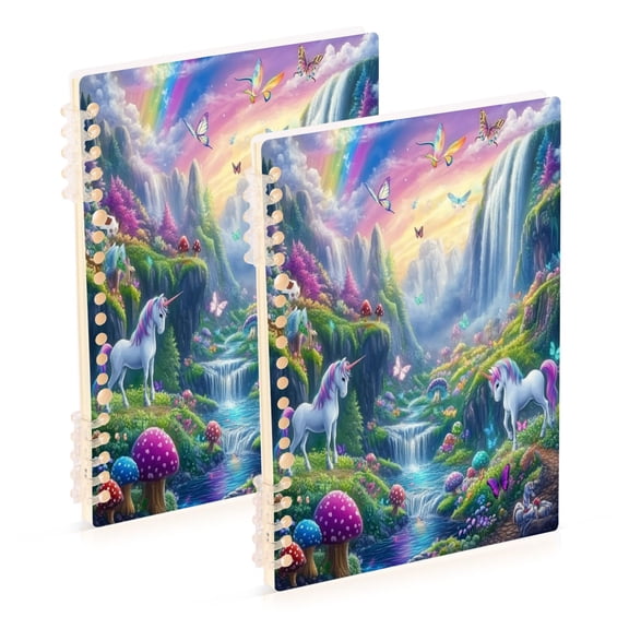Wirebound Notebook Hardcover Spiral Notebooks Rainbow-colored Valley, 60 Pages, 80 GSM, 5.7 x 8.3in
