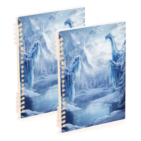 Wirebound Notebook Hardcover Spiral Notebooks Snow-covered Scene, 60 Pages, 80 GSM, 5.7 x 8.3in