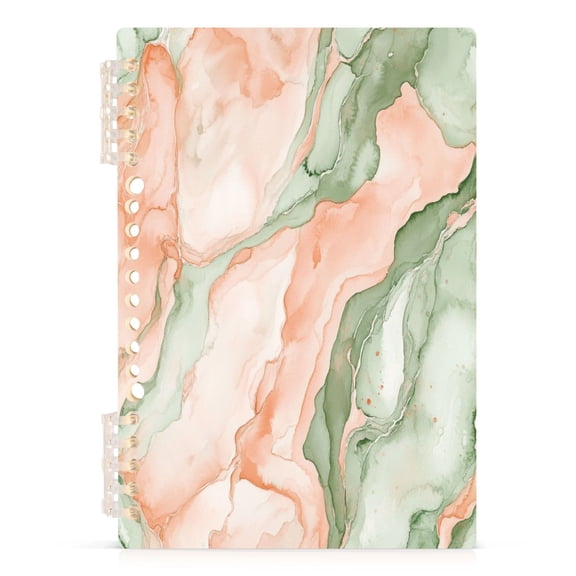 Wirebound Notebook Hardcover Spiral Notebooks Watercolor Marble Pattern, 60 Pages, 80 GSM, 5.7 x 8.3in