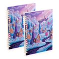 thumbnail image 1 of Wirebound Notebook Hardcover Spiral Notebooks Whimsical Candyland Scene, 60 Pages, 80 GSM, 5.7 x 8.3in, 1 of 7