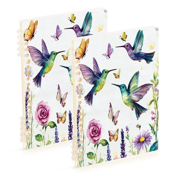 Wirebound Notebook Hardcover Spiral Notebooks Whimsical Watercolor Painting, 60 Pages, 80 GSM, 5.7 x 8.3in