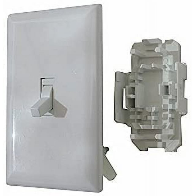 Wirecon RV Electrical Toggle Wall Switch with White Conventional Plate ...