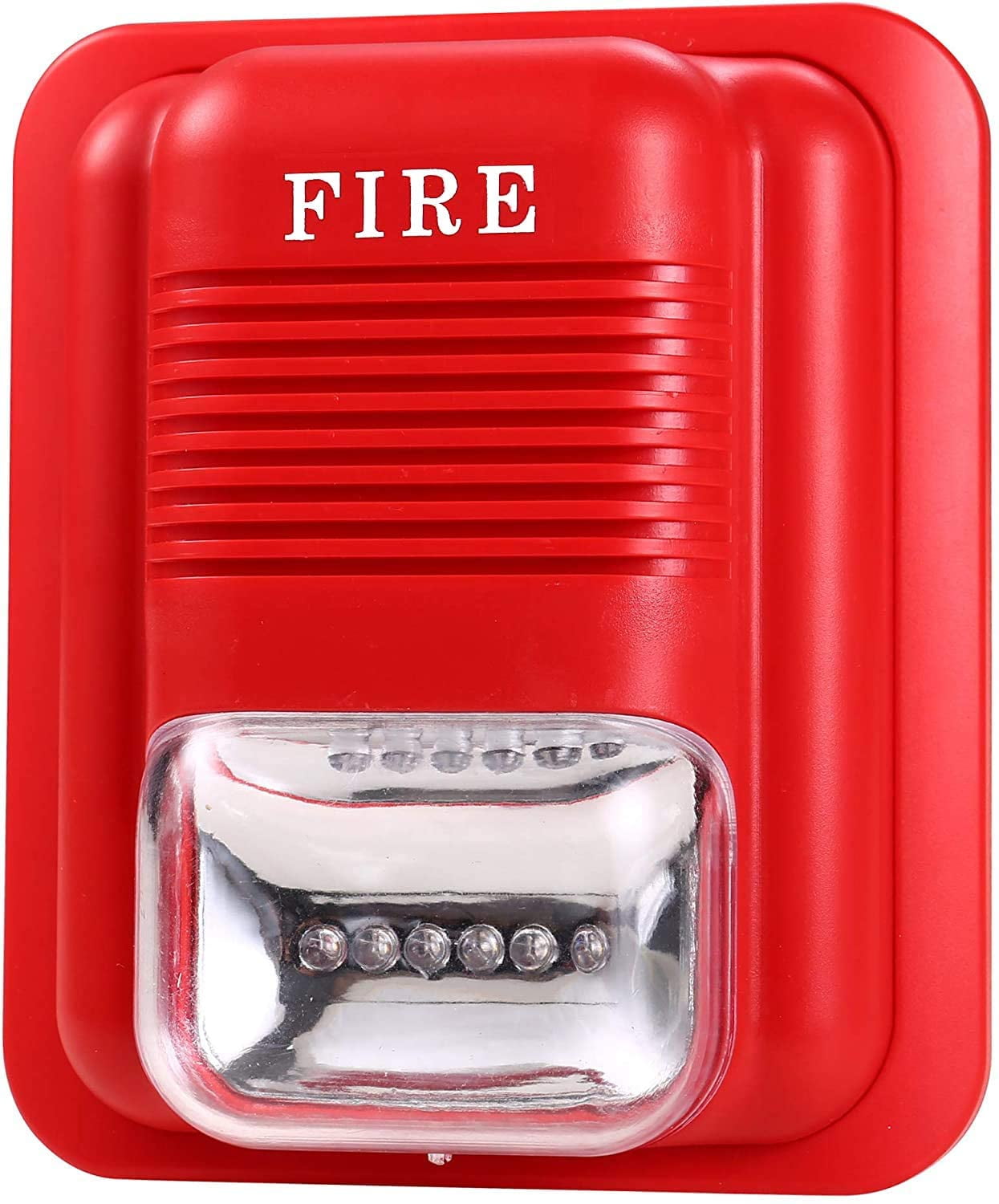 Wired 12/24VDC Sound and Light Fire Alarm Warning Strobe Siren Horn ...