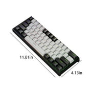 Wired 60 Mechanical Gaming Keyboard, RGB Backlit Compact 61 Keys Keyboard with Blue Switches for PC