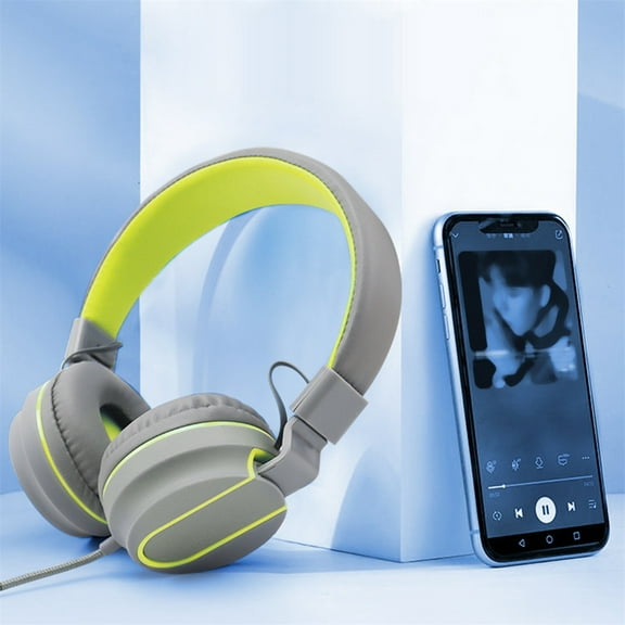 Wired Around-Ear Headphones, Stereo Gaming Headset Active Noise Cancelling Headphones, On-Ear Headphones with Microphone, Bass Surround Soft Memory Ear Cups Mixing DJ Stereo Headsets