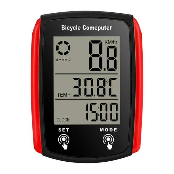 Wired Bike Computer 19 Functions Touch Bike Speedometer Odometer Waterproof    Computer With Backlight