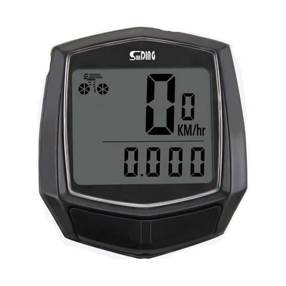 Wired Bike Computer, LCD Bicycle Speedometer Odometer with Trip Tracker and Auto Wake, Black
