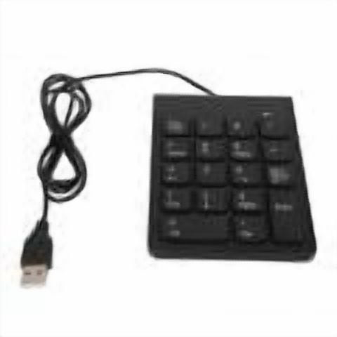 Wired Black 18 Key USB Numeric Keypad for Bank Office Gaming