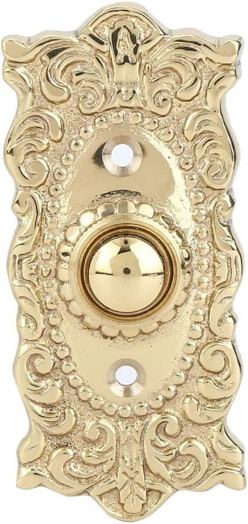 BRASS BELL PUSH BUTTON POLISHED LACQUERED Wired Brass Doorbell