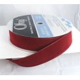 thumbnail image 1 of Wired Brick Red Velvet Christmas Ribbon 1 1/2" #9 - 50 Yards, 1 of 1