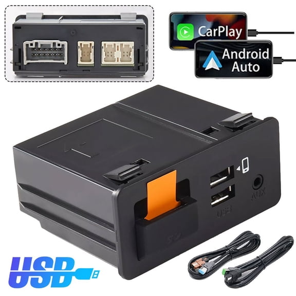 Wired CarPlay&Android Auto Retrofit Kit Module, Upgrade Dual USB Hub, Suitable for Mazda 2 3 6 CX-3 CX-5 CX-9 MX-5 TK78-66-9U0C