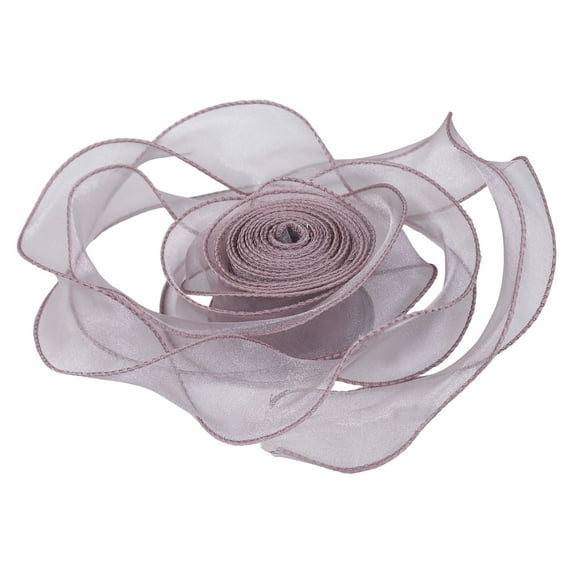 Wired Chiffon Ribbon Sheer Ribbons For Crafts Floral Bouquets Wedding Car Party Decorations Anniversary Gift Wrapping Bow Making Tree Wreaths Holiday Ribbon Packaging Material 1PC 1.57In x 10Yards
