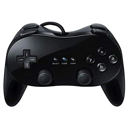 Wired Classic Controller Pro Gamepad Joystick for Nintendo Wii Remote Console Video Game Color Black