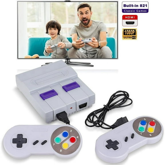 Wired Classic Retro Controllers - with 2 Classic Wired Controllers and 821 kinds of Plays, HDMI HD Output Plug and Play, Christmas/Birthday/Thanksgiving/Valentine Gift