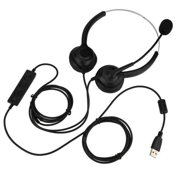 Wired Computer Headset With Mute, Crystal Clear Communication For Customer Service Telephony