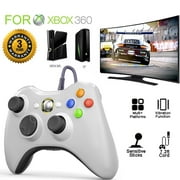 Wired Controller USB For PC Compatible With Xbox 360 / Windows 7 8 10 11 Gamepad White