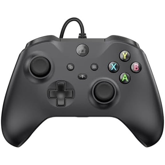 Wired Controller for X-BOX/PC, Hall Effect Gaming Controller with Turbo, 3.5mm Headphone Jack/ Vibration, Compatible with X-BOX /S/X, X-BOX Series S/X, PC, IOS, Android Platforms(Black, 7.2ft)