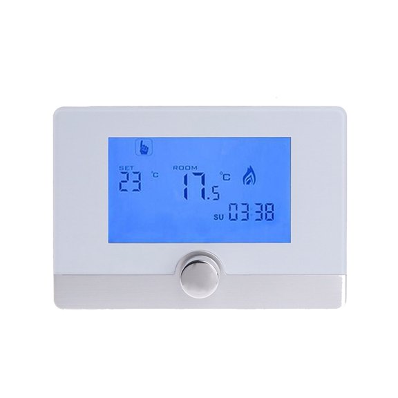 Wired Digital Room Thermostat For Gas Boiler, Heating Thermostat 5A Blue Backlight Programmable Boiler Thermoregulator ,Temperature calibrating