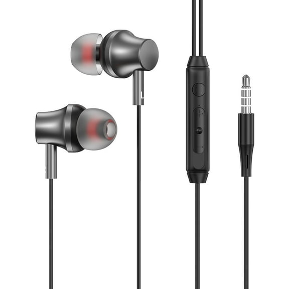 Wired Earbuds 3.5MM Noise-cancelling Headphones with High Sound Quality 1.2 Meter Braided Cord Headset for MP3 CD Player Music Phone Computer Laptop PC Tablet Clearance Under 10$!